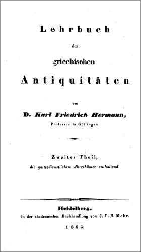Cover for Lehrbuch der griechischen Antiquitäten