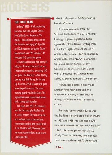 Cover for Indiana hoosiers