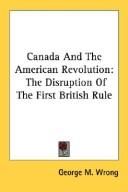 Cover for Canada And The American Revolution