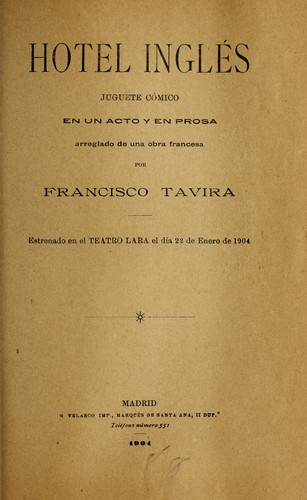 Cover for Hotel Ingle s