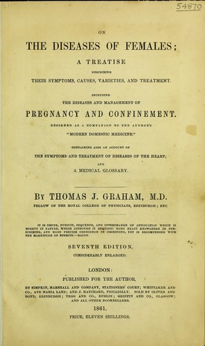 Cover for On the diseases of females