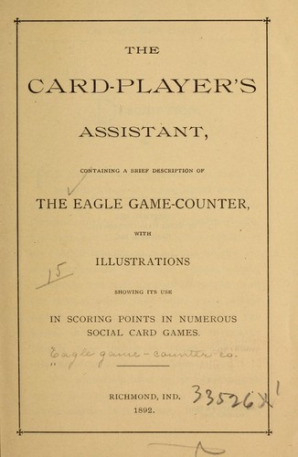 Cover for The card-player's assistant