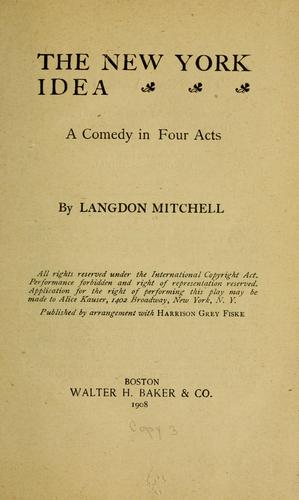 Cover for The New York idea
