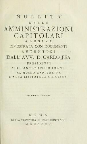 Cover for Nullità delle amministrazioni Capitolari