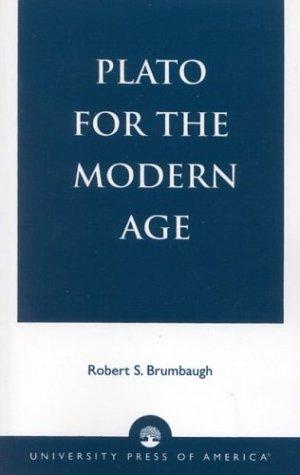 Cover for Plato for the modern age