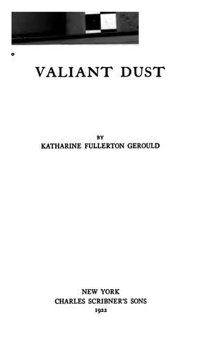 Cover for Valiant dust