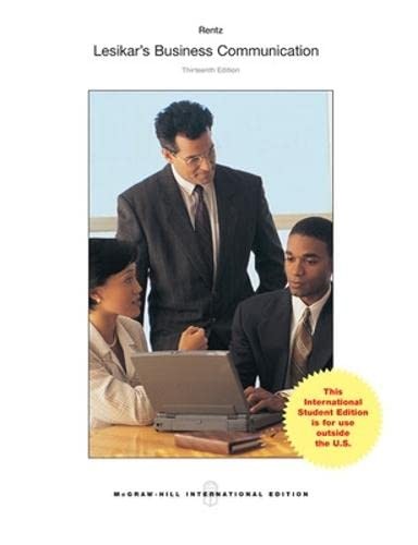 Cover for Lesikar's Business Communication