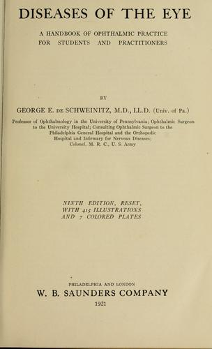 Cover for Diseases of the eye