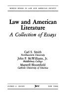 Cover for Law and American literature