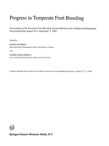 Cover for Progress in Temperate Fruit Breeding