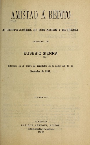 Cover for Amistad a rédito