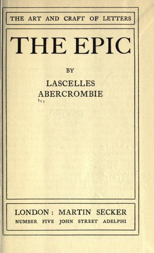 Cover for The epic