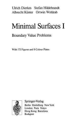 Cover for Minimal surfaces