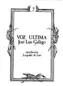 Cover for Voz última