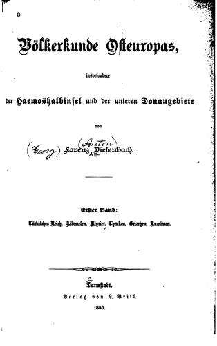 Cover for Völkerkunde Osteuropas, insbesondere der Haemoshalbinsel und der unteren ...