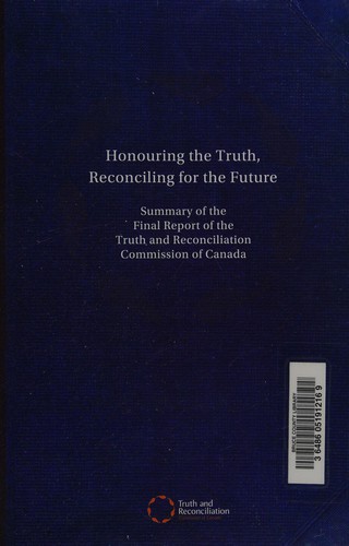 Cover for Honouring the truth, reconciling for the future