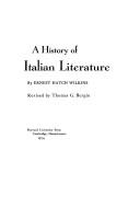 Cover for A history of Italian literature