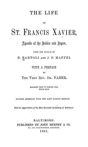 Cover for The life of St. Francis Xavier