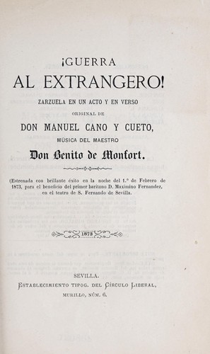 Cover for !Guerra al extrangero!