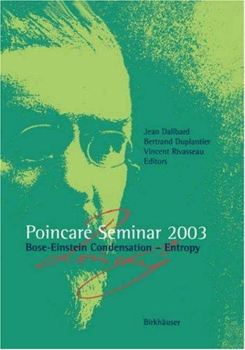 Cover for Poincaré Seminar 2003