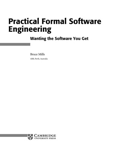 Cover for Practical formal software engineering