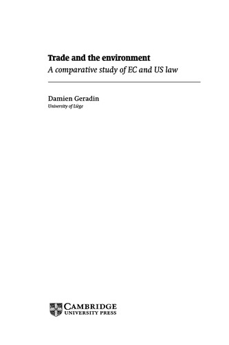 Cover for Trade and the environment
