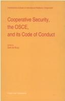 Cover for Cooperative security, the OSCE, and its code of conduct
