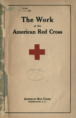 Cover for work of the American Red cross.