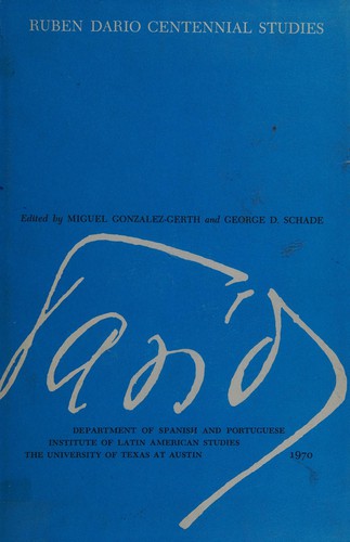 Cover for Ruben Darío centennial studies