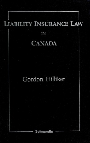 Cover for Liability insurance law in Canada