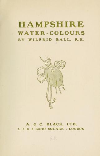 Cover for Hampshire water-colours.