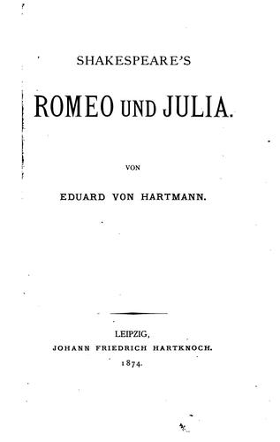 Cover for Shakespeare's Romeo und Julia