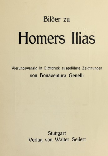 Cover for Bilder zu Homers Ilias