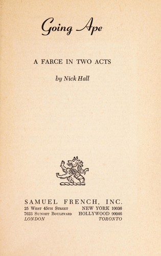 Cover for Going ape