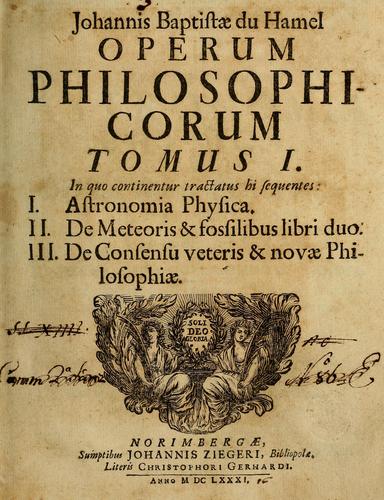 Cover for Operum philosophicorum