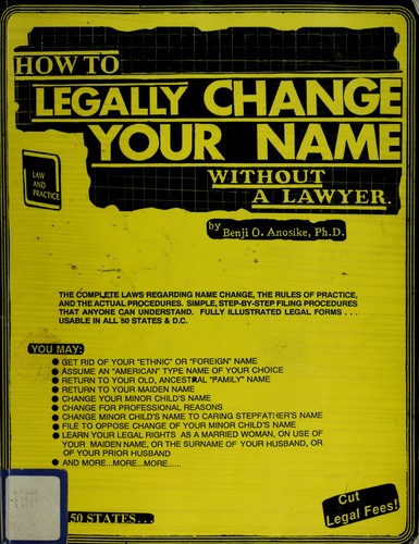 Cover for How to Legally Change Your Name With Out a Lawyer