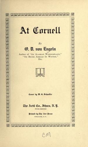 Cover for At Cornell