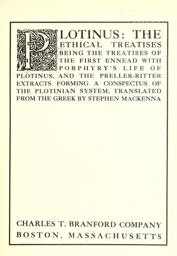 Cover for The ethical treatises