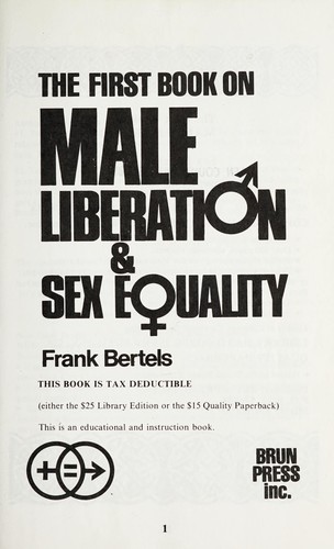 Cover for The first book on male liberation & sex equality