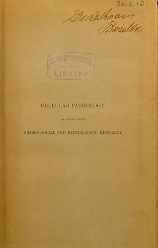 Cover for Cellular pathology