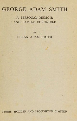 Cover for George Adam Smith