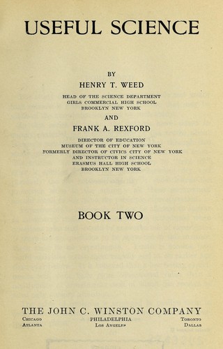 Cover for Useful science