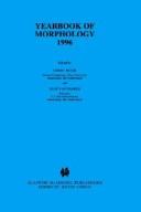 Cover for Yearbook of morphology.