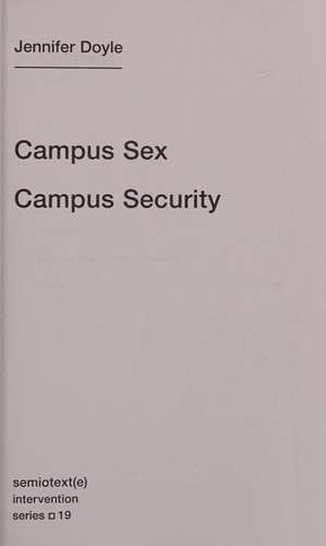 Cover for Campus Sex, Campus Security