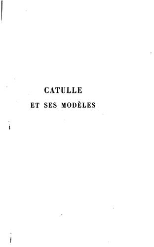 Cover for Catulle et ses modules