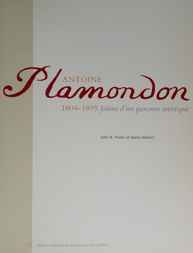 Cover for ANTOINE PLAMONDON, 1804-1895