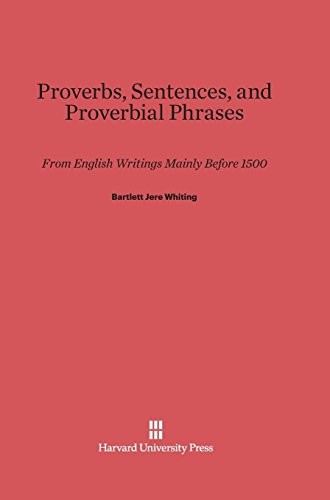 Cover for Proverbs, Sentences, and Proverbial Phrases
