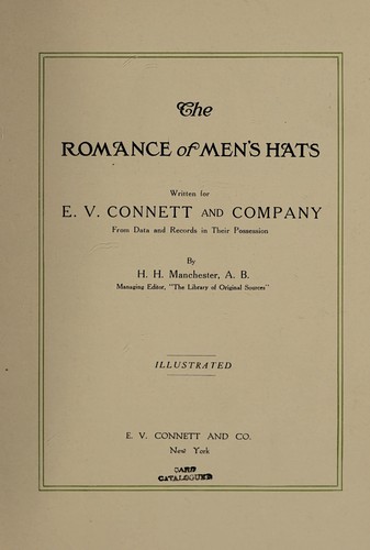 Cover for The romance of men's hats