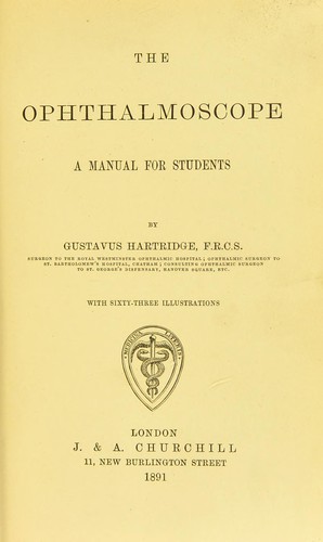 Cover for The ophthalmoscope