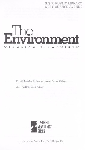 Cover for The Environment